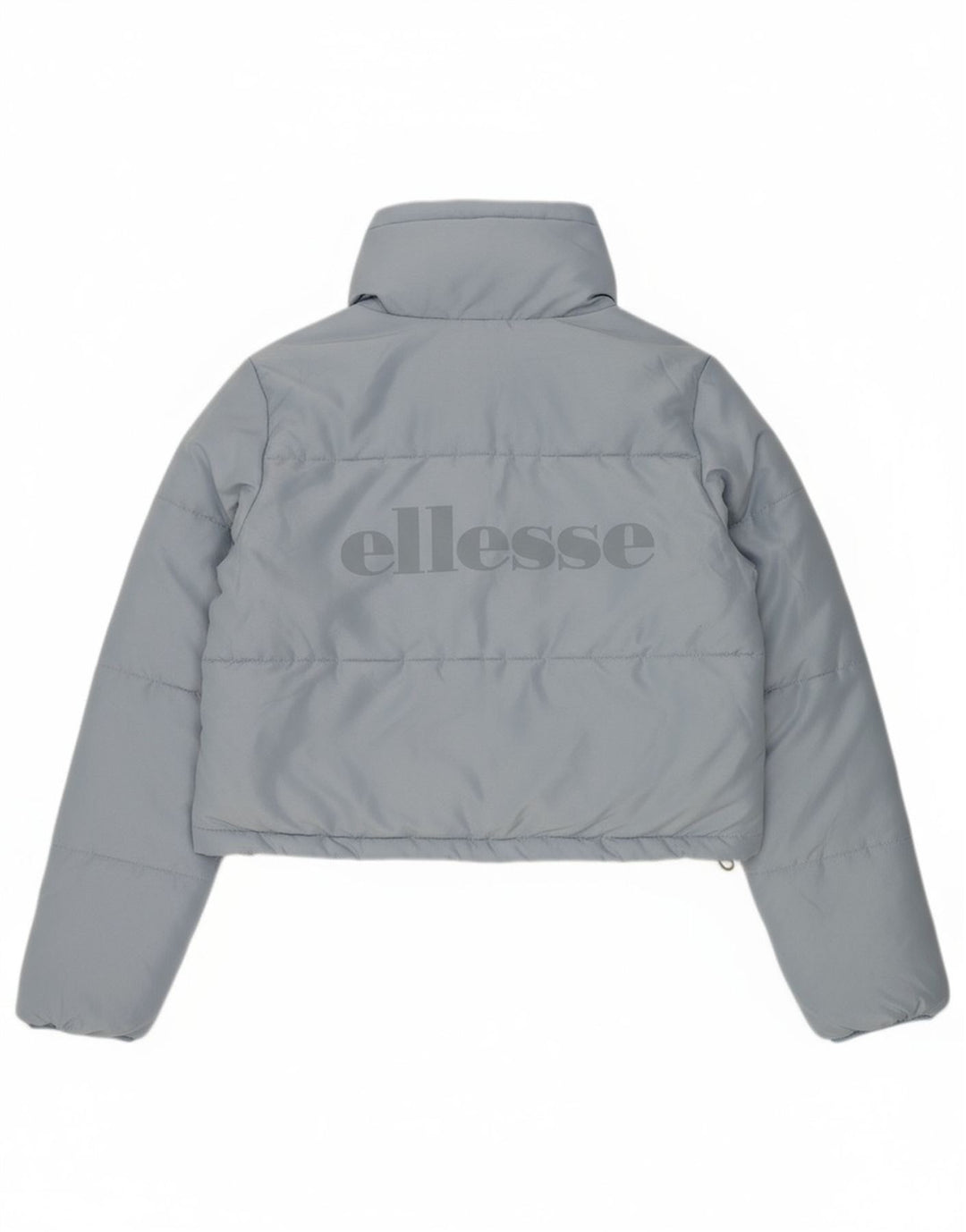 ELLESSE Womens Oversized Graphic Hooded Padded Jacket UK 12 Medium Blue