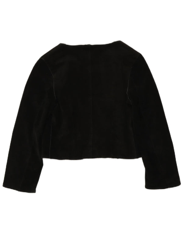 Lavorazione Artigiana Dame Ruskind Bolero Jacket IT 44 Medium Sort Læder