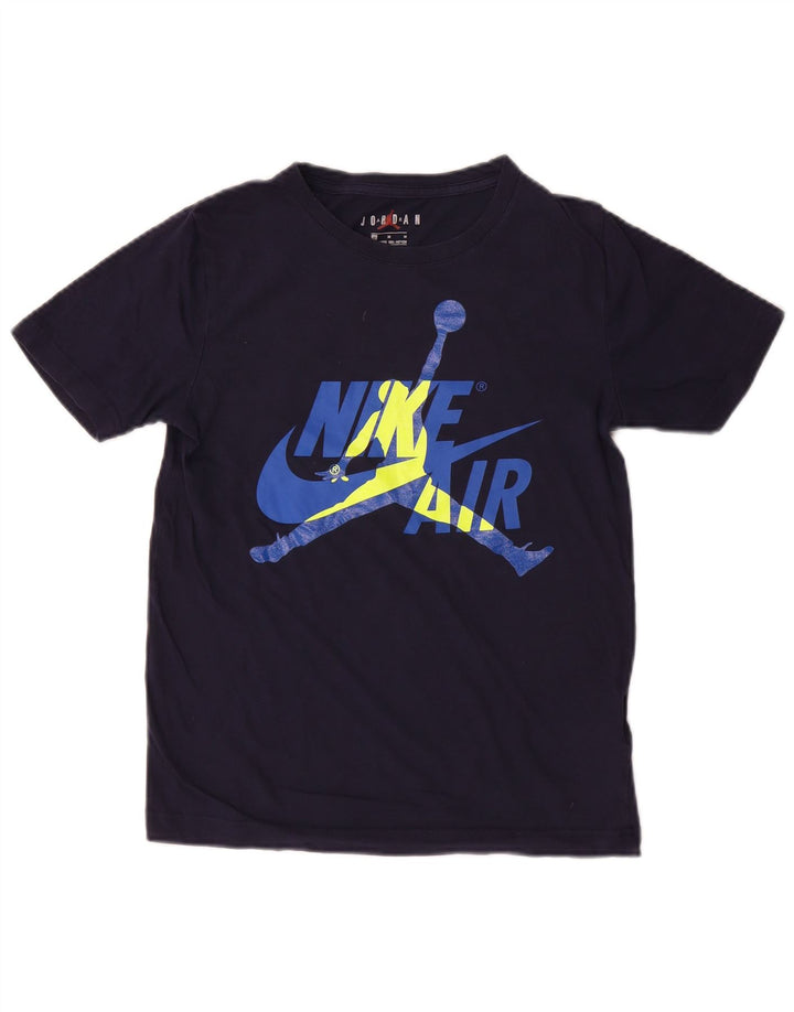 Jordan drenge grafisk t-shirt top 10-11 år medium marineblå bomuld