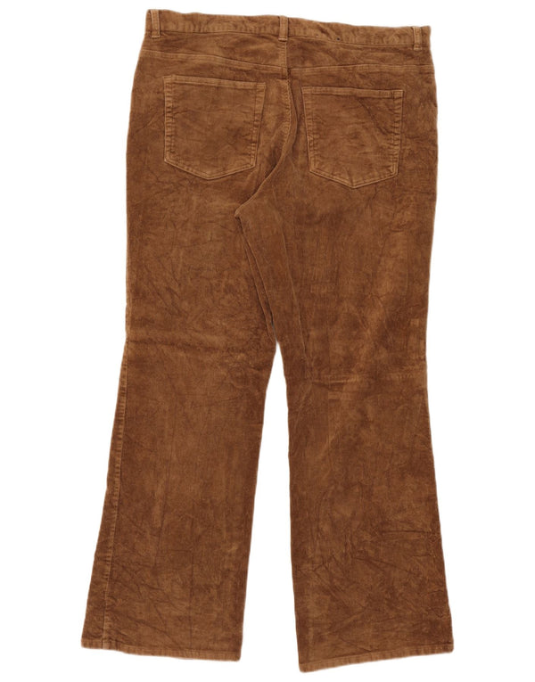 Chaps Dame Bootcut fløjlsbukser US 16 2XL W36 L30 Beige Bomuld