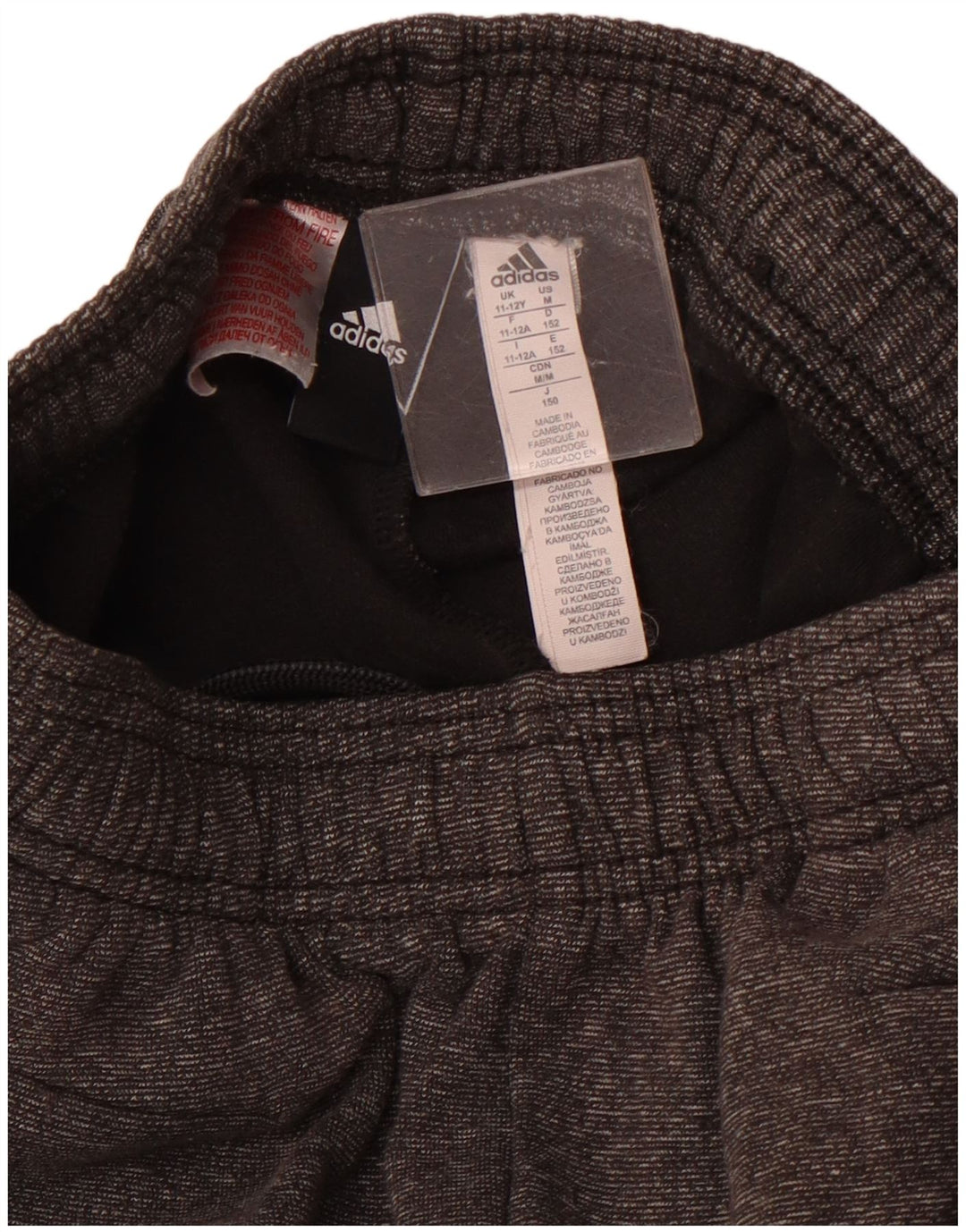 ADIDAS træningsdragt til piger Joggers 11-12 år grå flækket bomuld