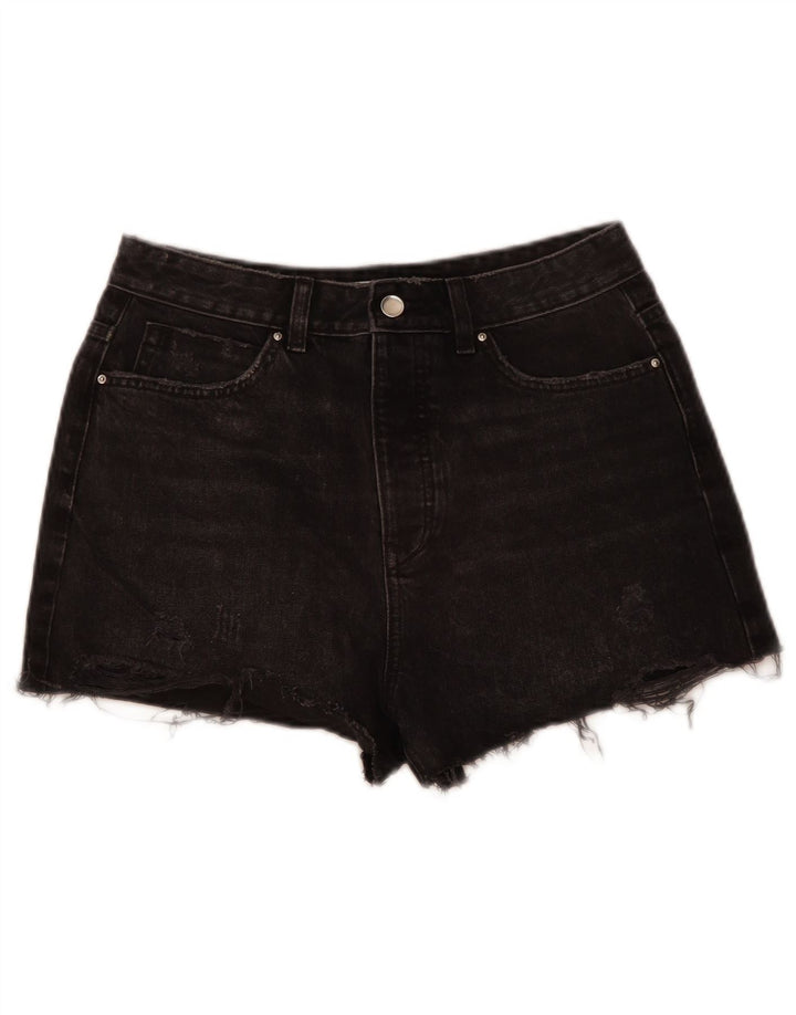 Zara Dame Denim Shorts EU 40 Medium W30 Grå Bomuld