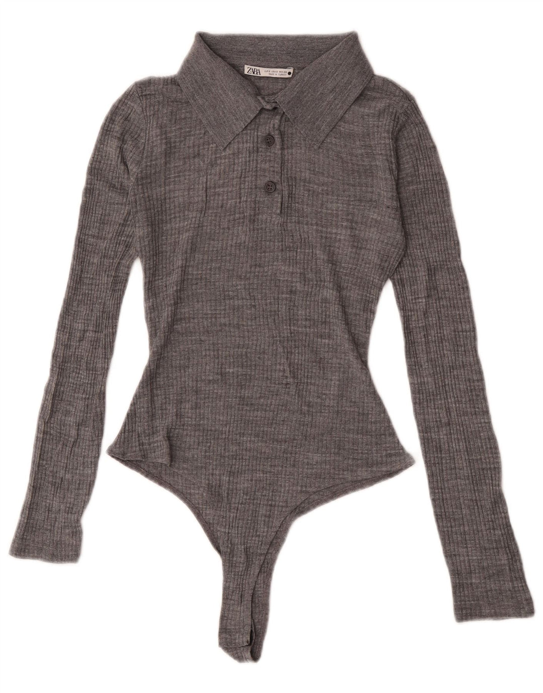 Zara langærmet bodysuit til kvinder UK 8 lille grå