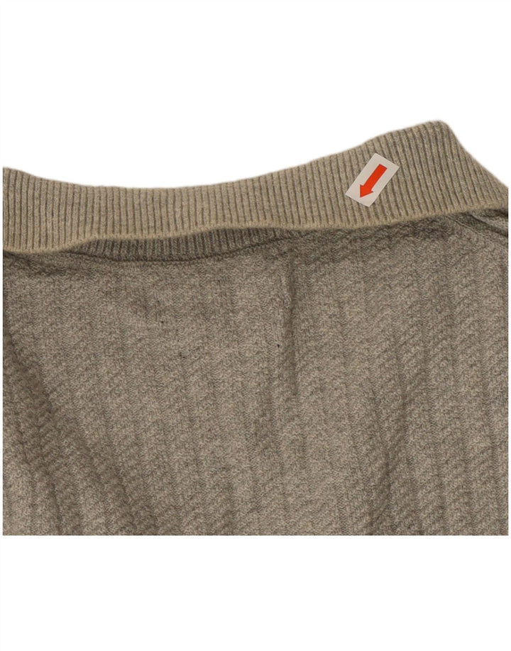 MASSIMO DUTTI Herre Polo Neck sweater Medium Grå Bomuld