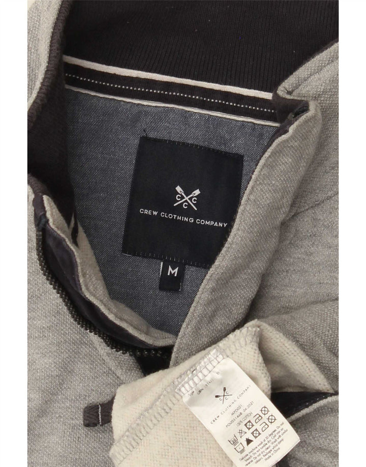 Besætningstøj Herre lynlås-hals sweater Jumper Medium Grå Flecked Bomuld