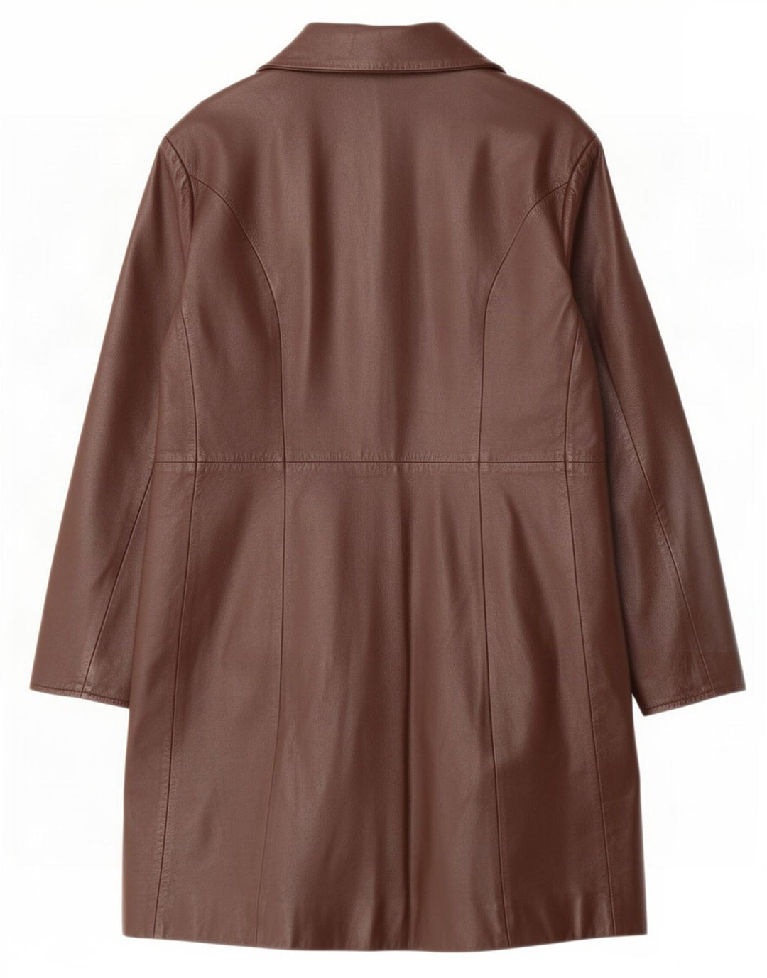 Vintage læderfrakke til kvinder IT 48 XL Brun