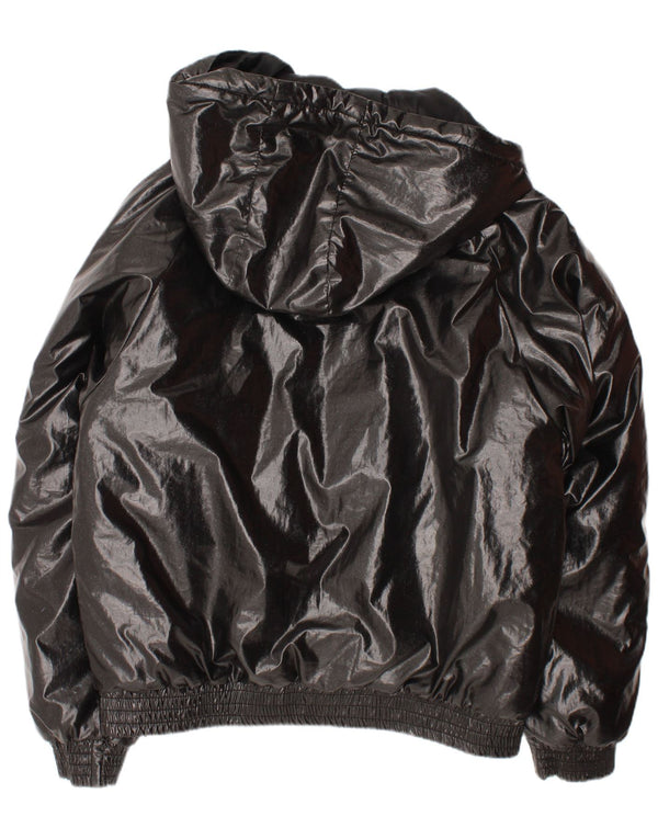 Guess babypiger grafisk polstret hættejakke 9-12 måneder grå polyethylen