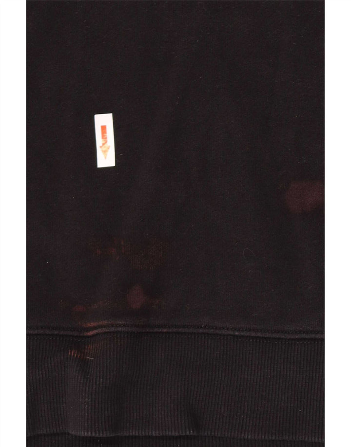 Adidas Dame Sweatshirt Jumper UK 12/14 Medium Sort Bomuld