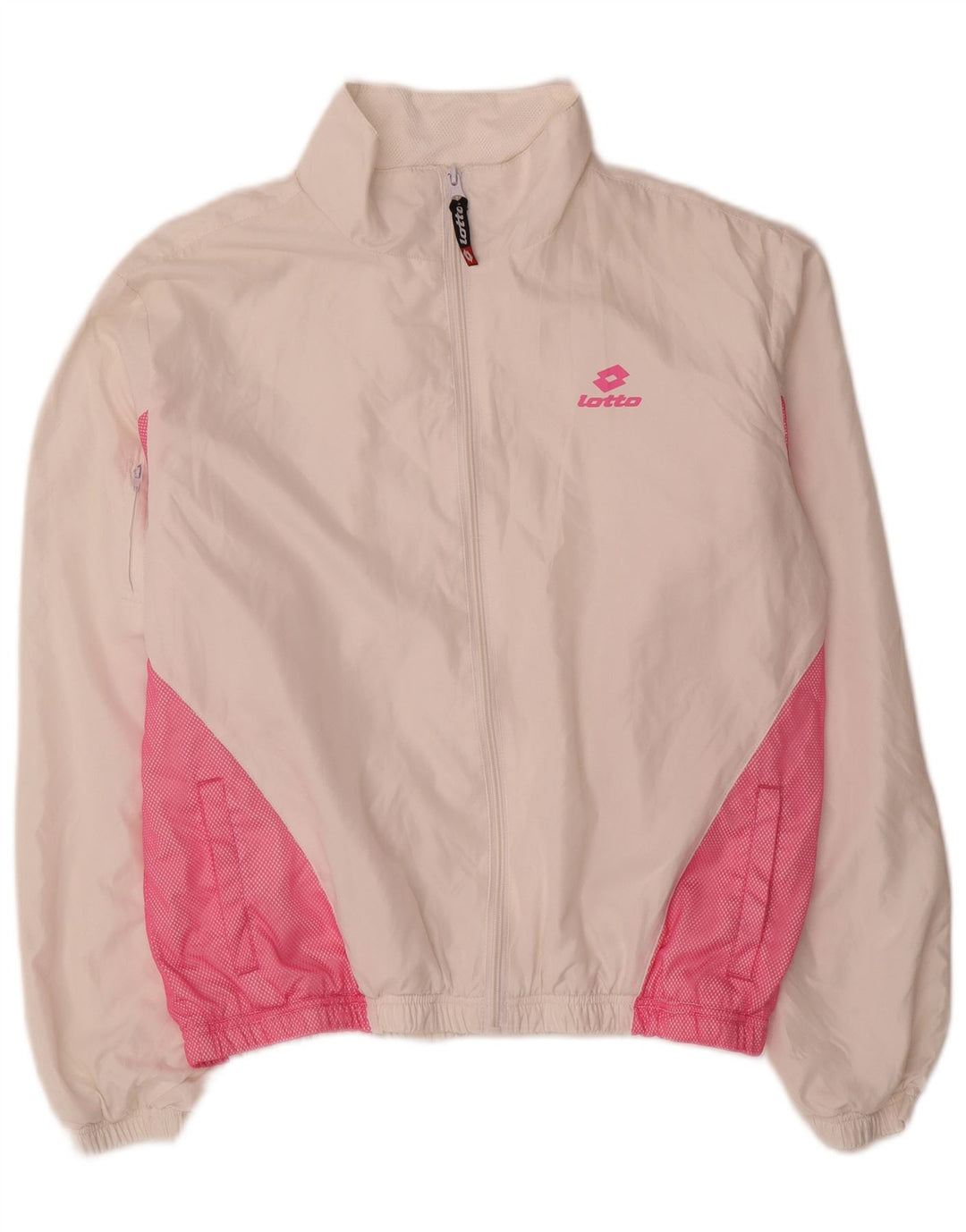 Lotto Dame træningsdragt Top Jacket UK 16 Large White Colourblock Polyester