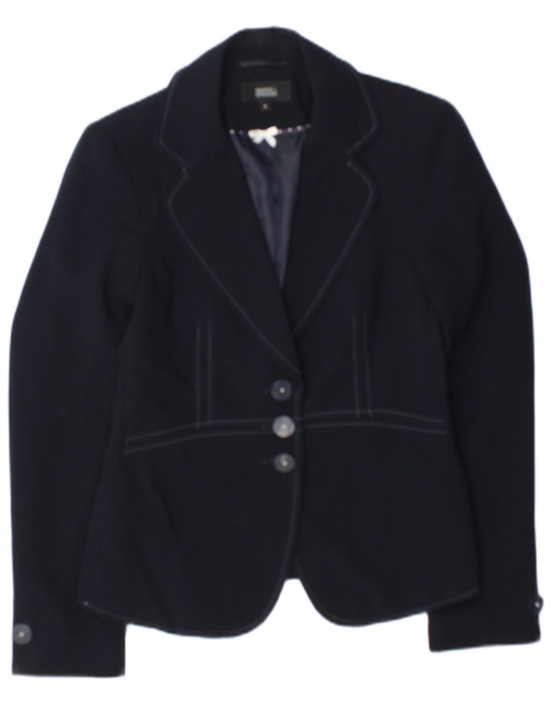 Marks & Spencer Dame 3 Button Blazer Jacket UK 8 Small Navy Blue