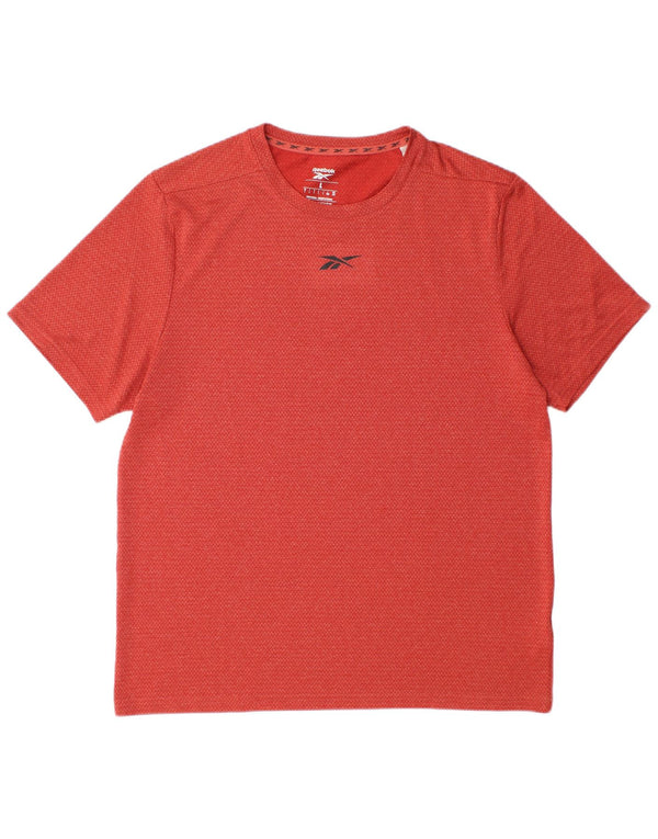Reebok Mens T-Shirt Top Large Red Polyester