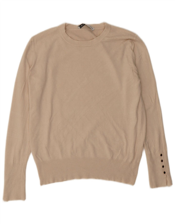 Zara Dame sweater med rund hals DK 12 Medium Beige