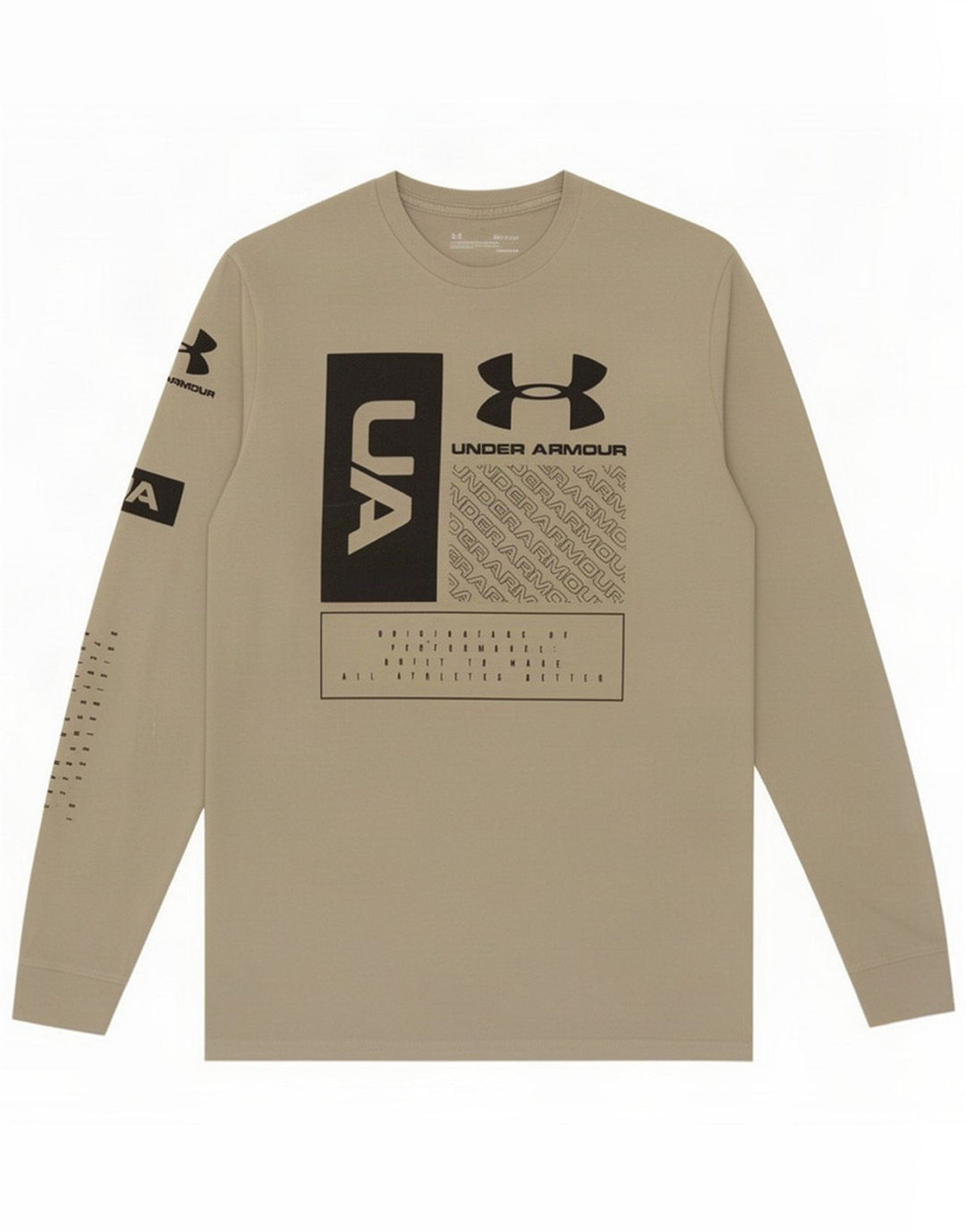 Under Armour Herre Grafisk Top Langærmet Lille Grå