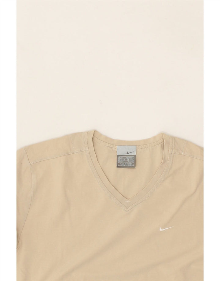 NIKE Womens T-Shirt Top UK 14/16 Large Beige Vintage Nike and Second-Hand Nike from Messina Hembry 