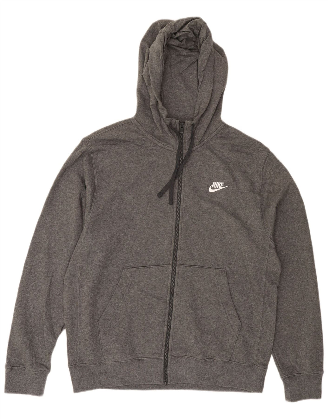 NIKE hættetrøje med lynlås til mænd Medium Grey Flecked Bomuld