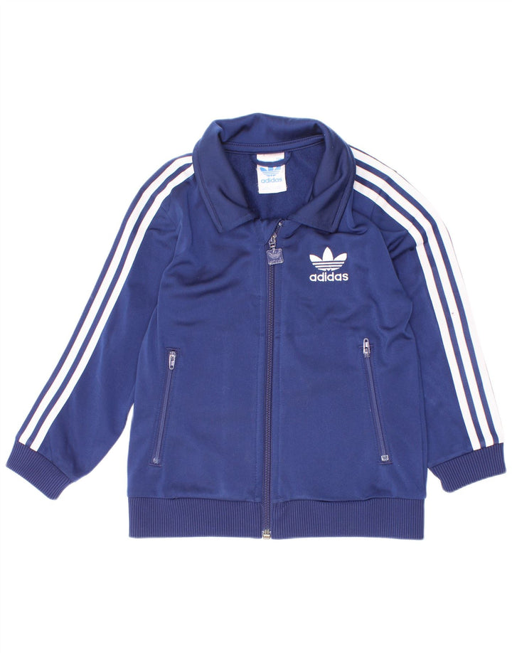 Adidas Drenge Træningsdragt Topjakke 3-4 År Marineblå Polyester