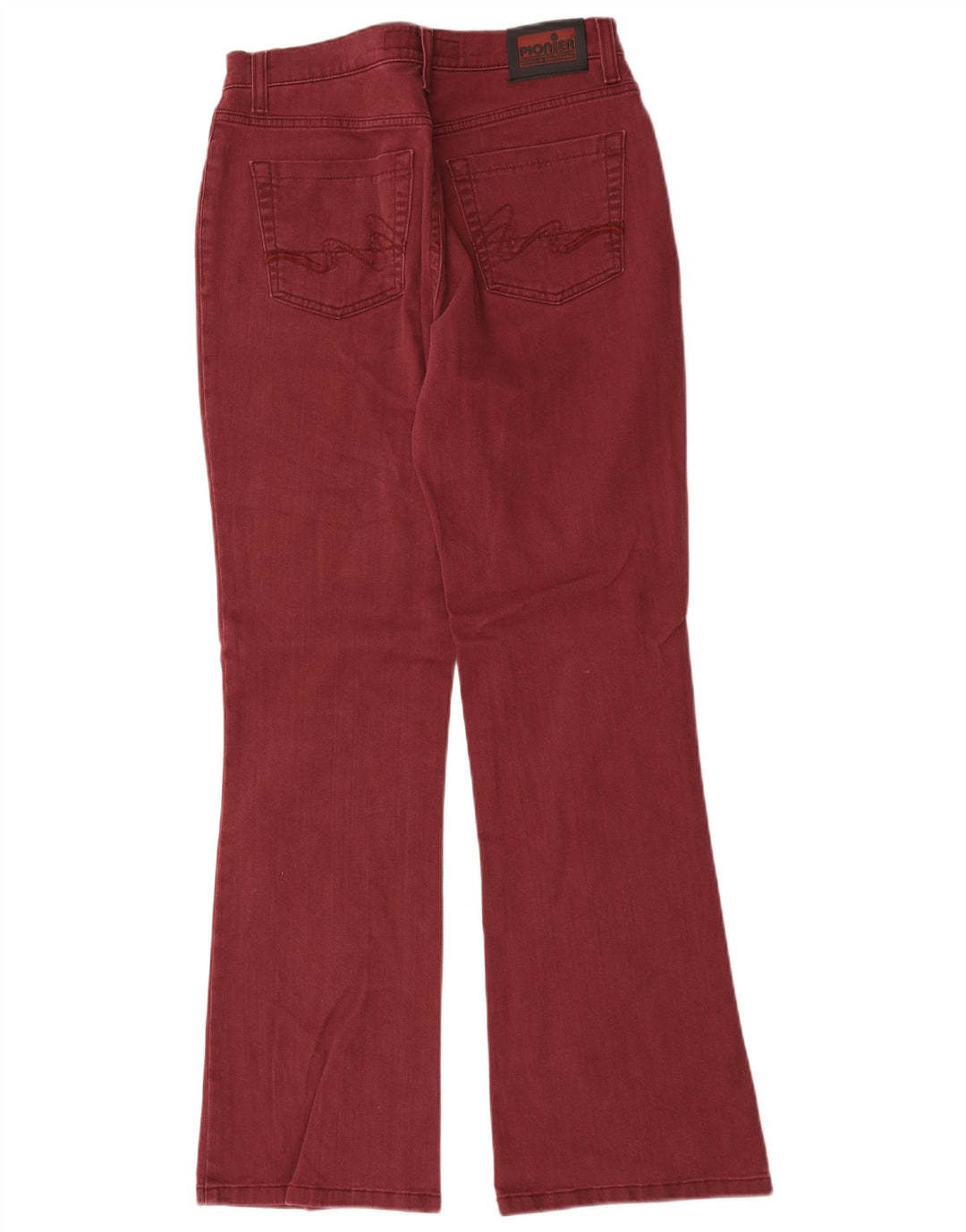 Pioneer Dame Bootcut Jeans IT 42 Medium W30 L31 Bourgogne bomuld