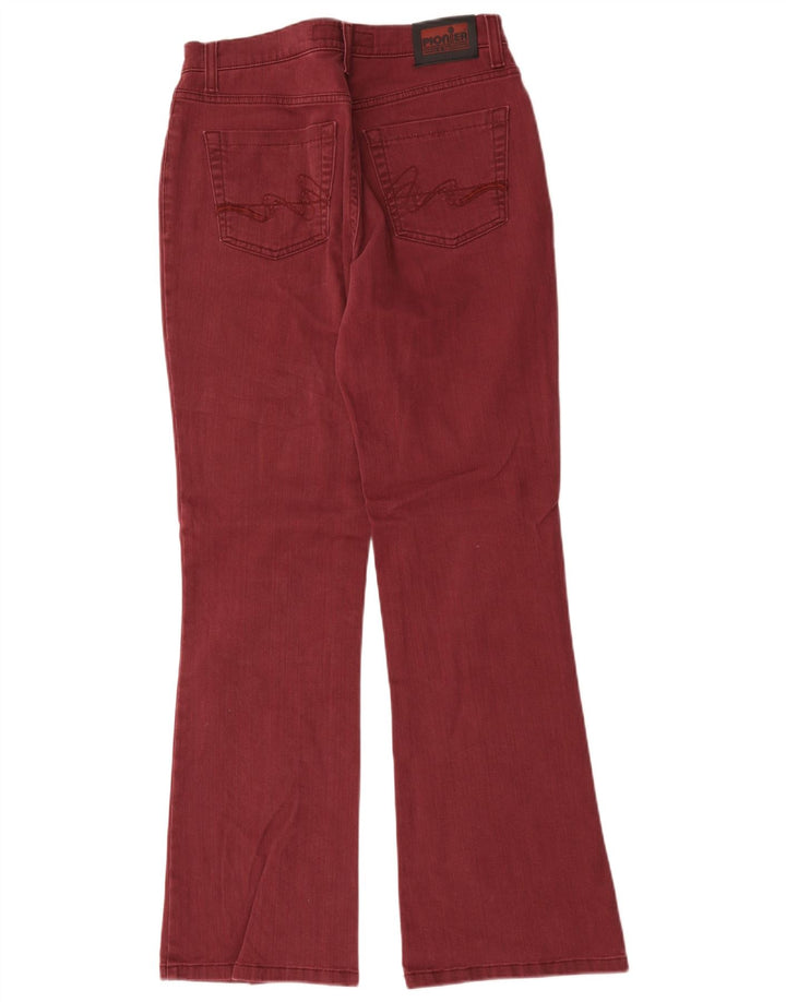 Pioneer Dame Bootcut Jeans IT 42 Medium W30 L31 Bourgogne bomuld