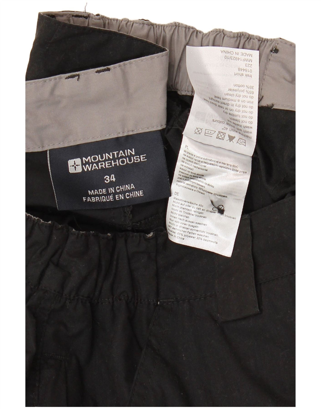MOUNTAIN WAREHOUSE Herre Cargo Shorts W34 Large Black Bomuld