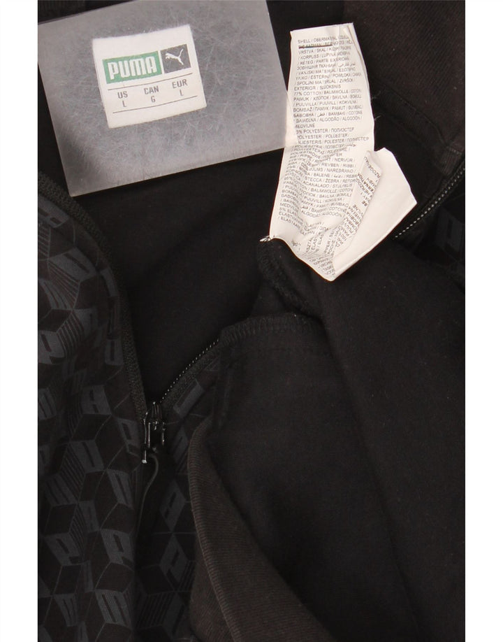 Puma Herre grafisk træningsdragt Topjakke Stor sort geometrisk bomuld