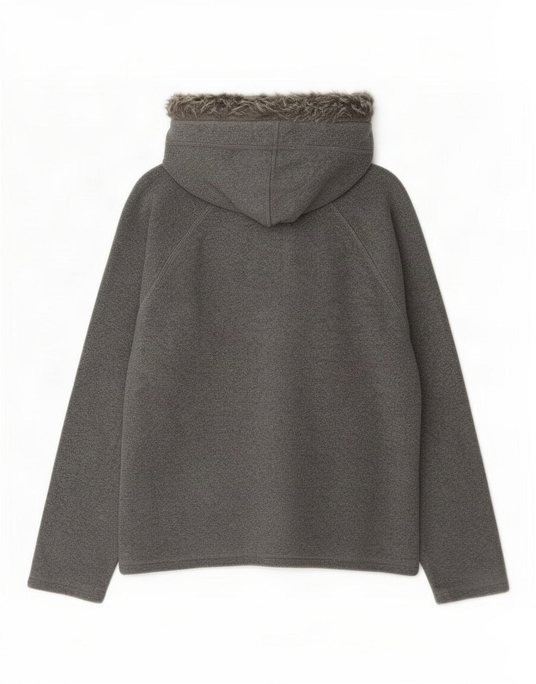 Marks & Spencer dame fleecejakke med hætte UK 14 mellemgrå polyester