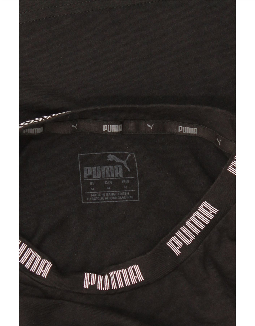 PUMA Womens Graphic T-Shirt Top UK 12 Medium Black Vintage Puma and Second-Hand Puma from Messina Hembry 
