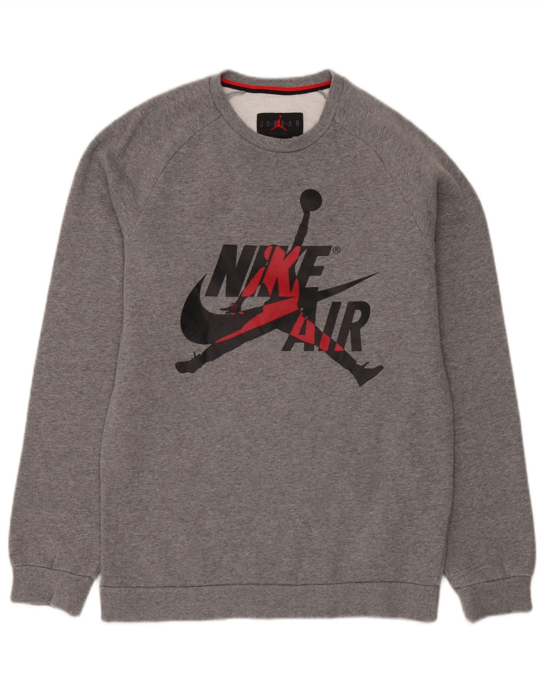Jordan Herre Grafisk Sweatshirt Jumper Lille grå Flecked Bomuld