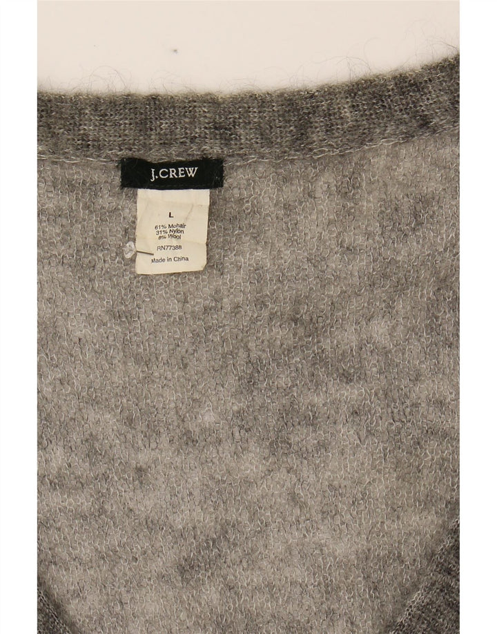 J. CREW Womens Cardigan Sweater UK 14 Large Grey Mohair Vintage J. Crew and Second-Hand J. Crew from Messina Hembry 