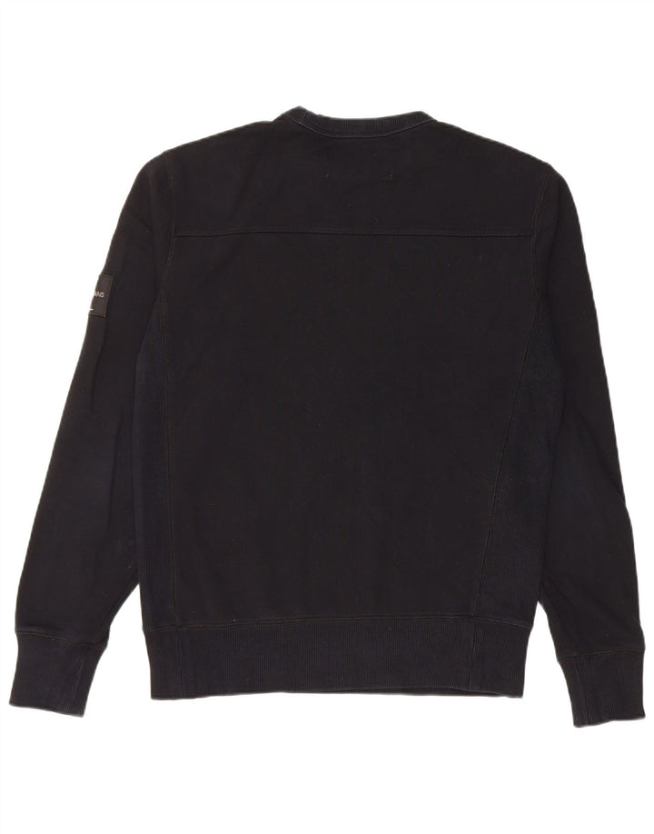 Calvin Klein Herre grafisk Regular Fit Sweatshirt Jumper Lille sort bomuld