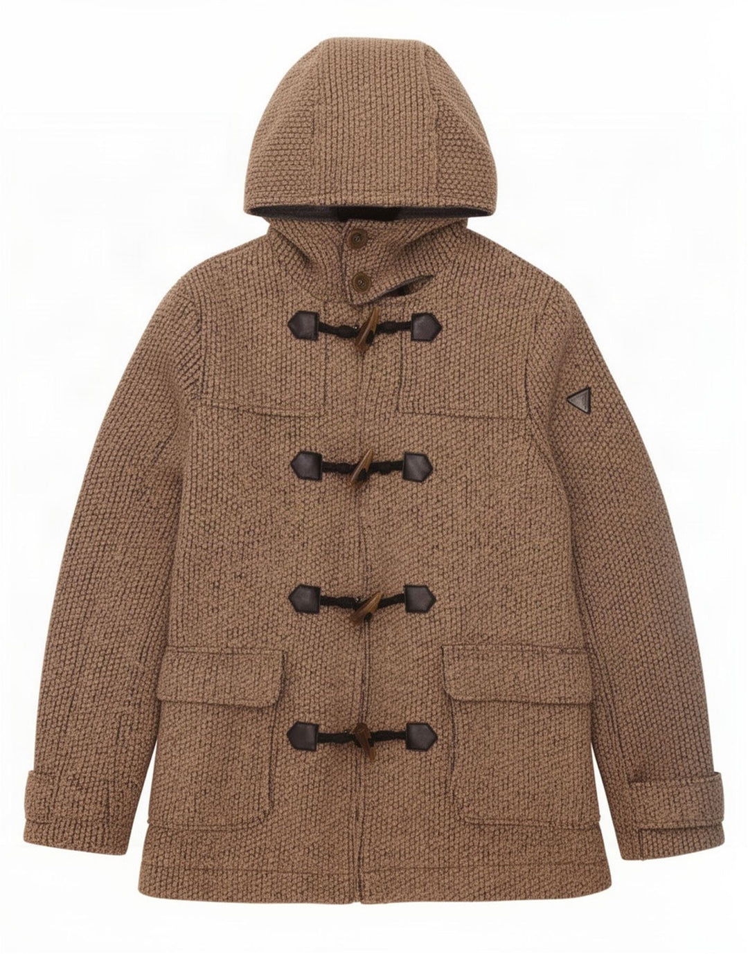 Guess Herre Hooded Duffle Jacket UK 38 Medium Brown Polyester
