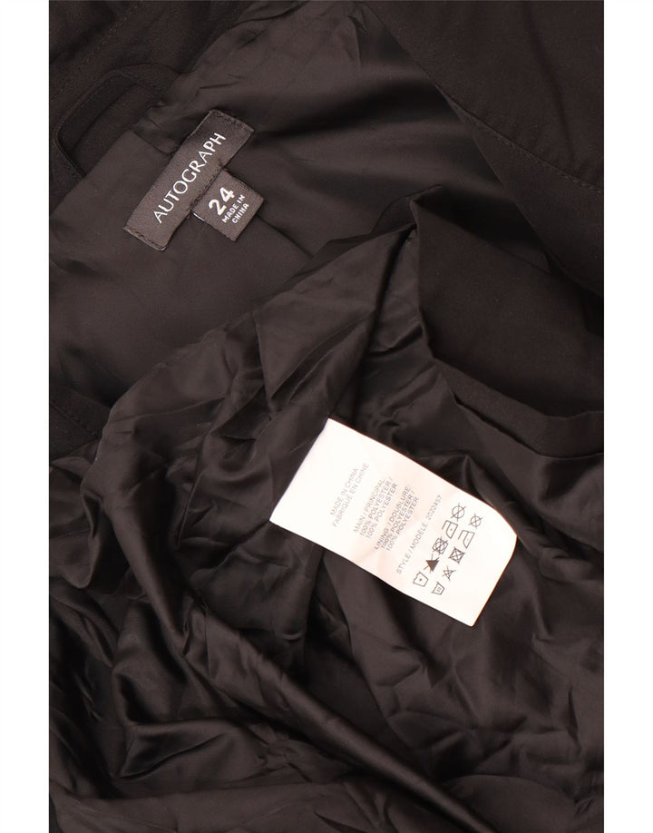 Marks & Spencer Womens Autograph Trench Coat UK 24 4XL Sort Polyester
