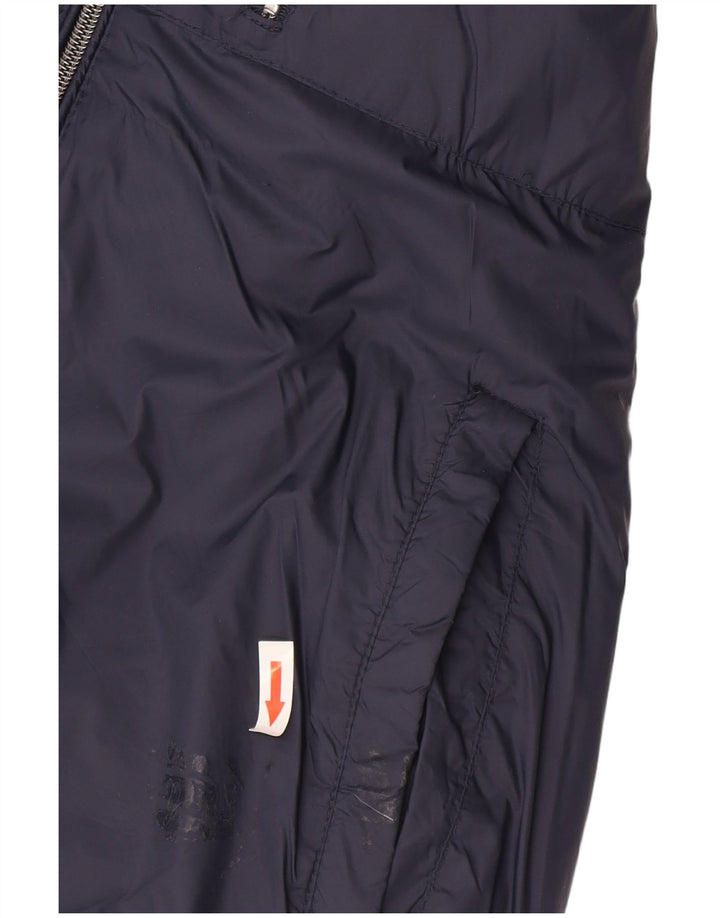 Zara Herre hættepolstret jakke UK 38 Medium Navy Blue Nylon