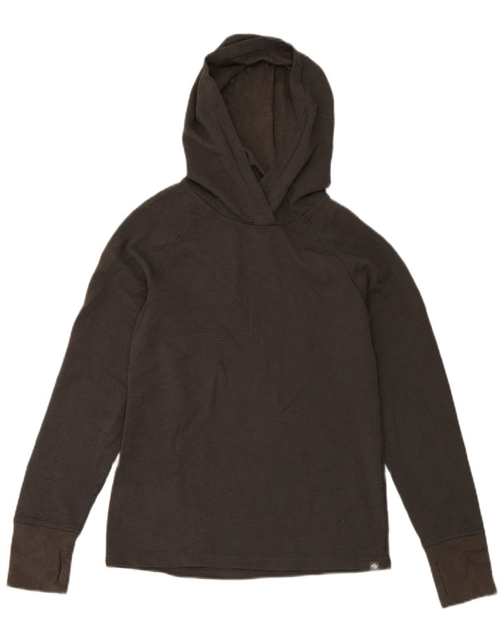 Eddie Bauer Dame hættetrøje Langærmet UK 6 XS Grå Polyester
