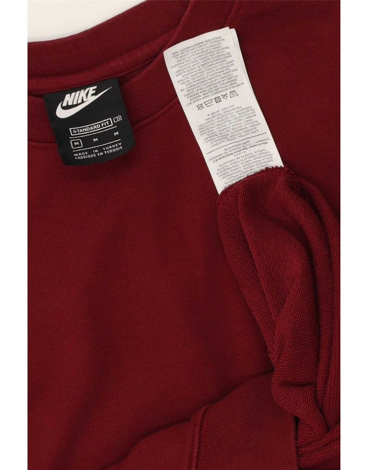 Nike Herre grafisk sweatshirt Jumper Medium Burgundy Colourblock