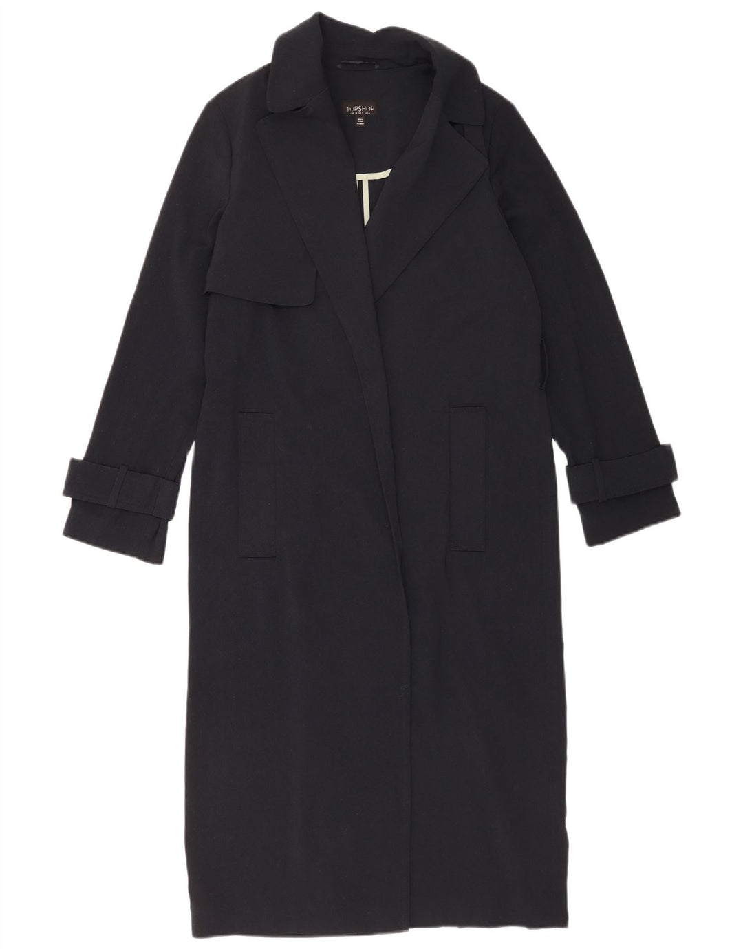 Topshop Dame Oversized Trench Coat UK 6 XS Navy Blue
