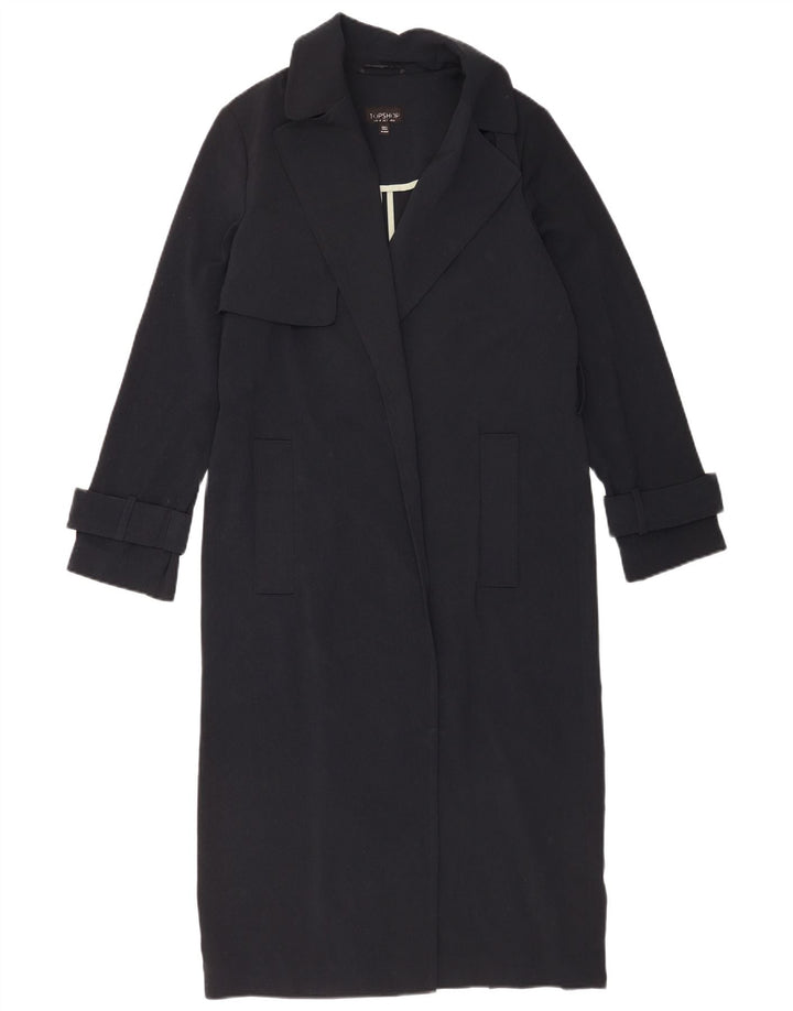 Topshop Dame Oversized Trench Coat UK 6 XS Navy Blue