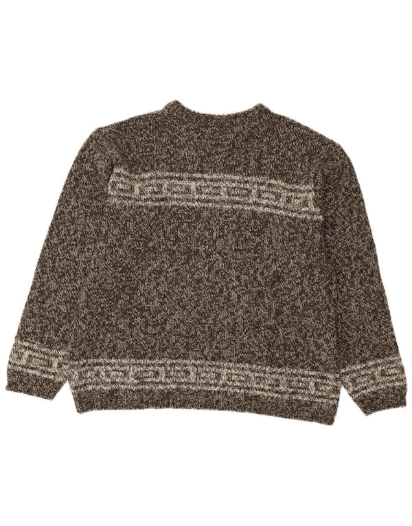 Levi's Dame sweater med rund hals DK 14 Medium Brown Fair Isle