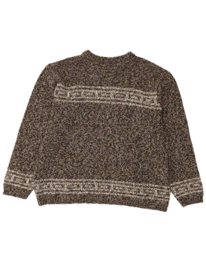 Levi's Dame sweater med rund hals DK 14 Medium Brown Fair Isle
