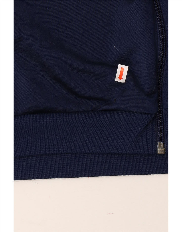 ADIDAS Mens Tracksuit Top Jacket Medium Navy Blue Colourblock Polyester Vintage Adidas and Second-Hand Adidas from Messina Hembry 