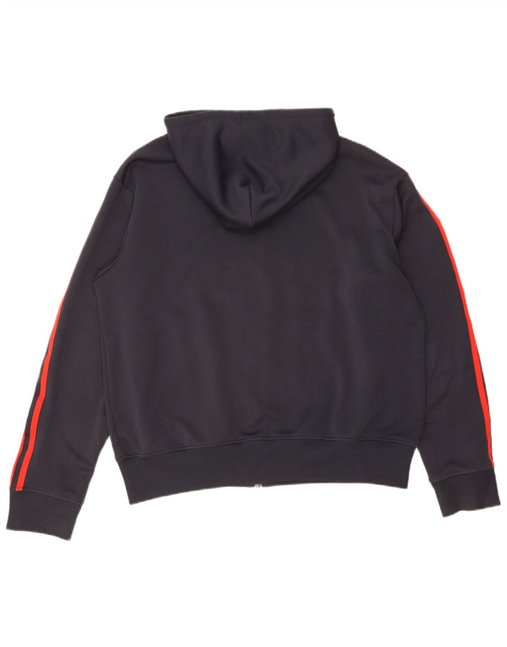 Adidas hættetrøje med lynlås til mænd XL marineblå polyester