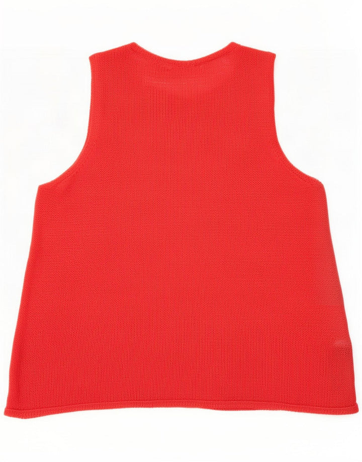 Marks & Spencer Damevest Top UK 10 Small Red Acrylic