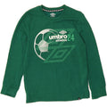 UMBRO Boys Graphic Sweatshirt Jumper 8-9 Years Medium  Green Polyester Vintage Umbro and Second-Hand Umbro from Messina Hembry 