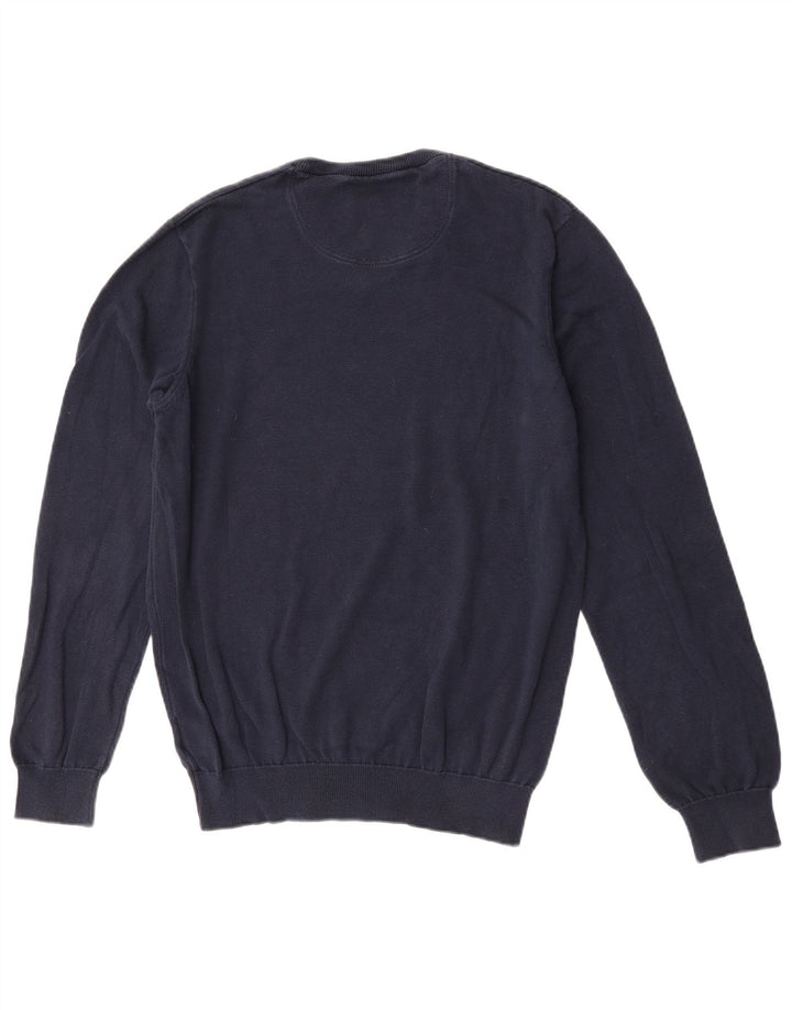 Lacoste Herre V-hals sweater str. 4 Medium marineblå bomuld