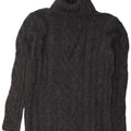 Eddie Bauer Dame Rullehals Sweater UK 16 Stor Grå Uld