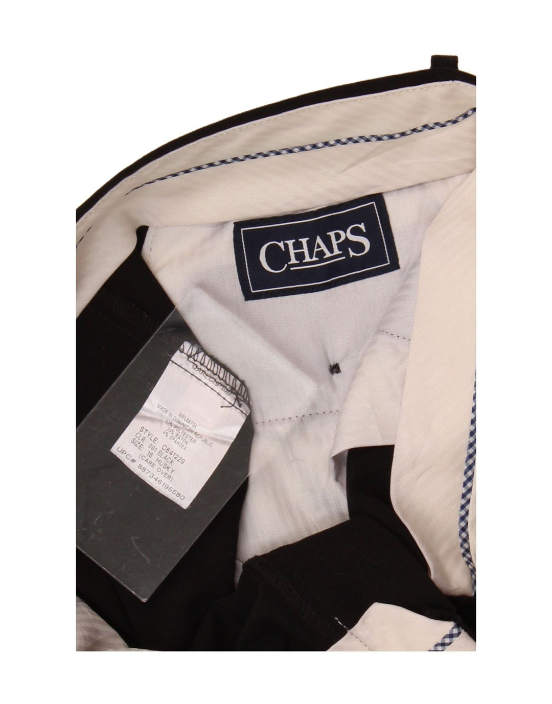 CHAPS Womens Straight Chino Trousers US 16 2XL W32 L28 Black Polyester
