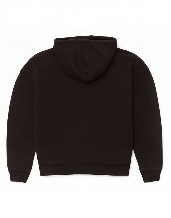Reebok Womens Oversized Hoodie Jumper UK 8/10 Small Black Cotton