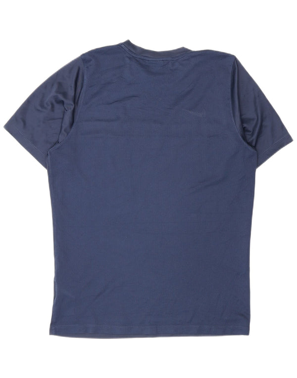 Nike Herre Dri Fit T-shirt Top Medium Marineblå Polyester