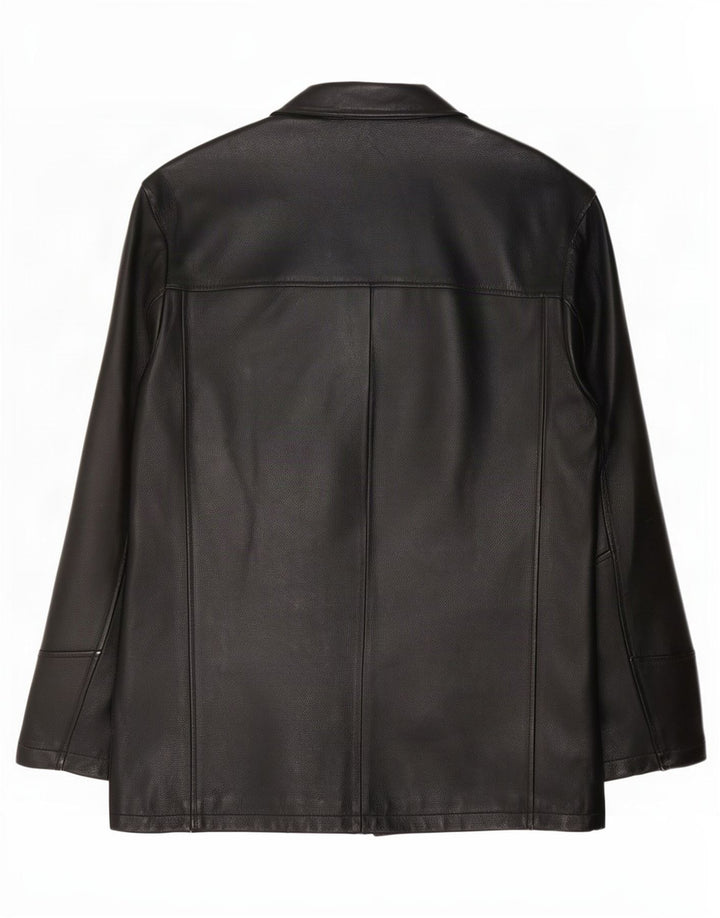 Vintage herre læderjakke IT 48 Medium Sort
