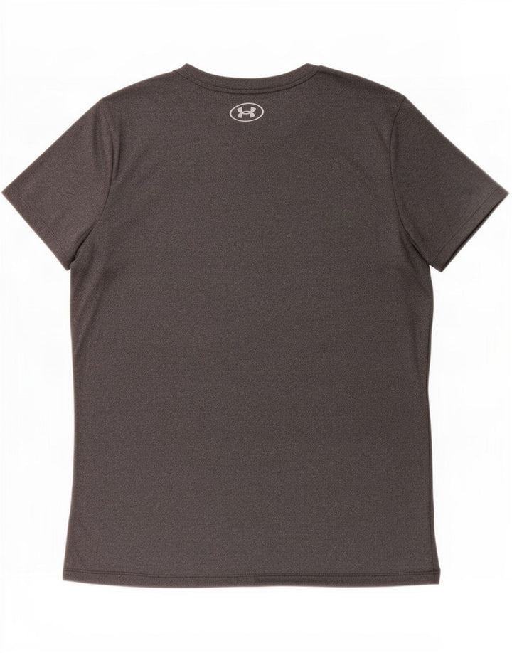 Under Armour Dame T-Shirt Top UK 14 Medium Grå Polyester