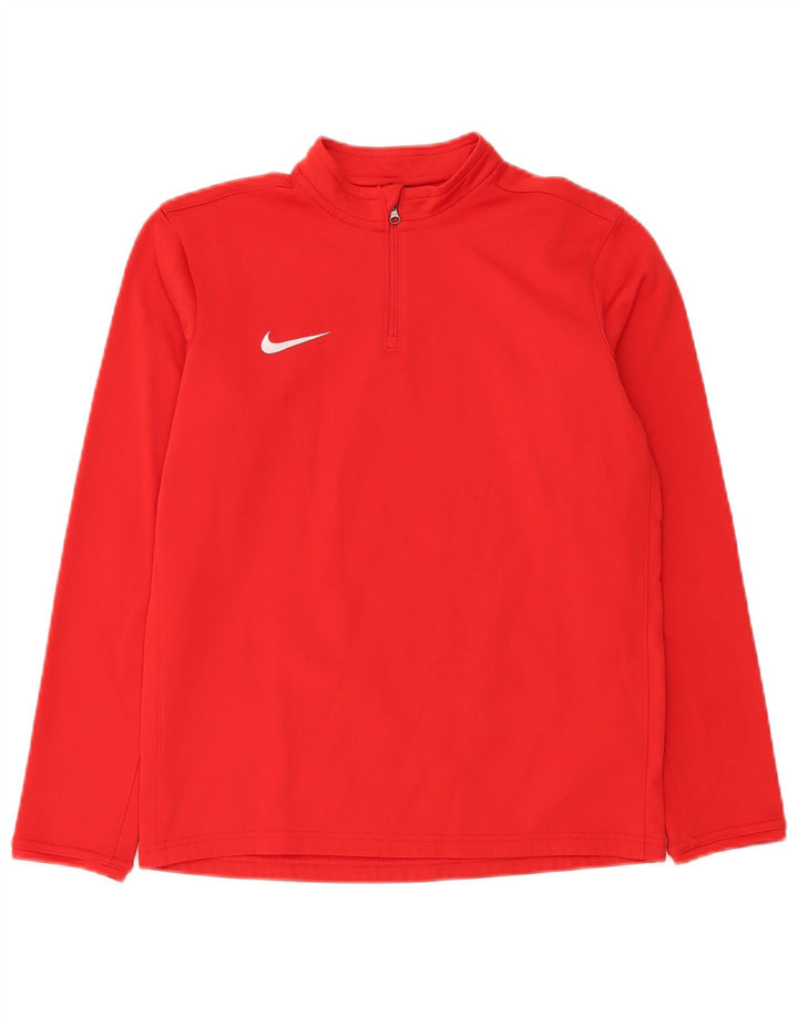 Nike Boys Dri Fit Pullover med lynlås-hals træningsdragt Top 13-14 år XL Rød